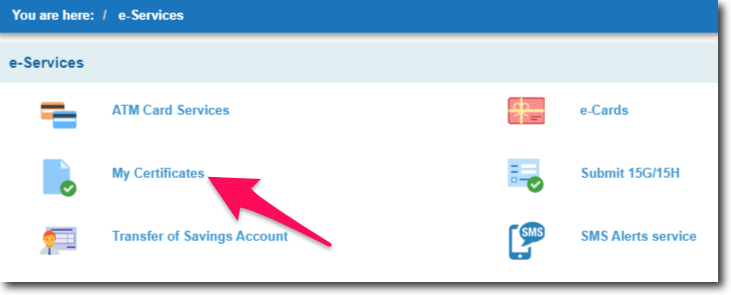 Click on My Certificates