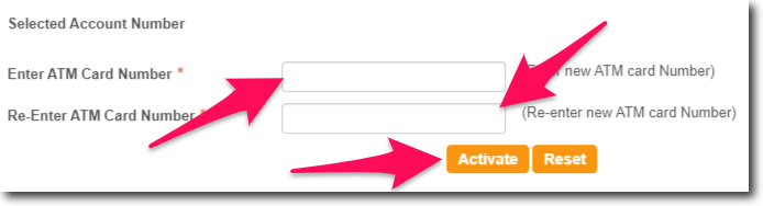 Enter the New ATM Card Number to Activate It in SBI Online