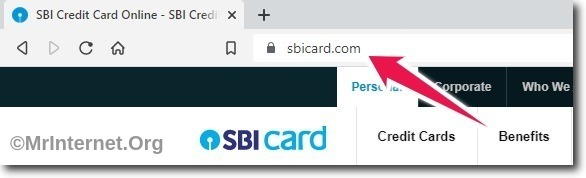 Visit Official Website of SBI Card